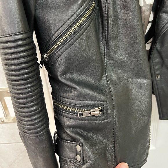 Danier Black Biker Leather Jacket - Picture 6 of 12